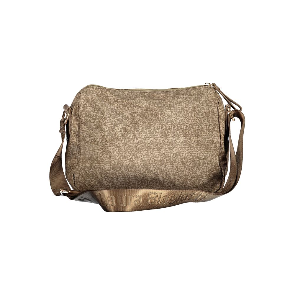Laura Biagiotti - Polished Textured Lorde Shoulder Bag - Beige Laura Biagiotti