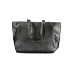 Laura Biagiotti - Sophisticated Structured PVC Tote Bag with Chain Detail - Black Laura Biagiotti