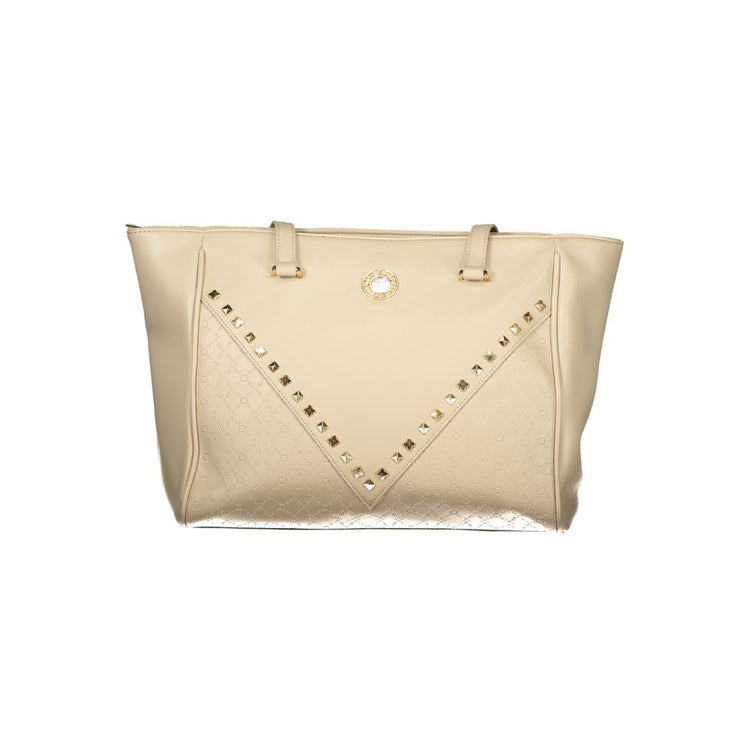 Laura Biagiotti - Sophisticated PVC Structured Tote Bag - Beige Laura Biagiotti