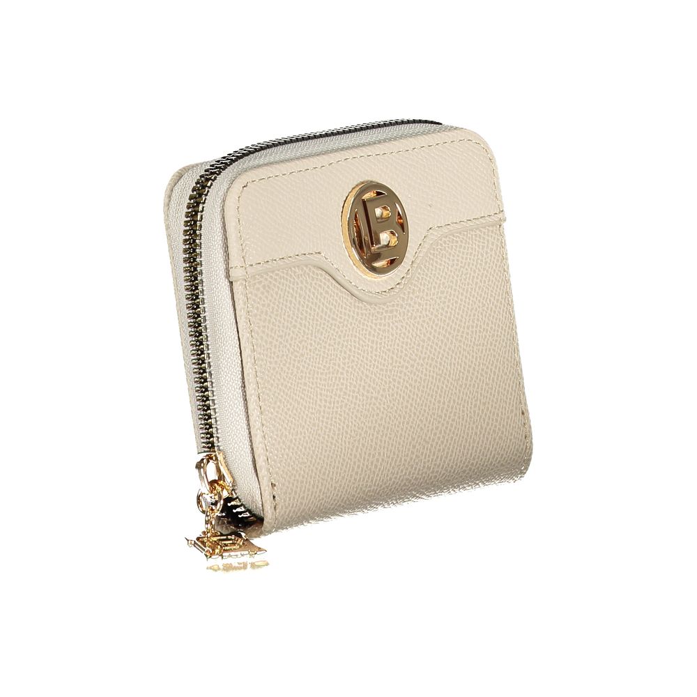Laura Biagiotti - Chic Textured Zip-Around Wallet - Beige Laura Biagiotti