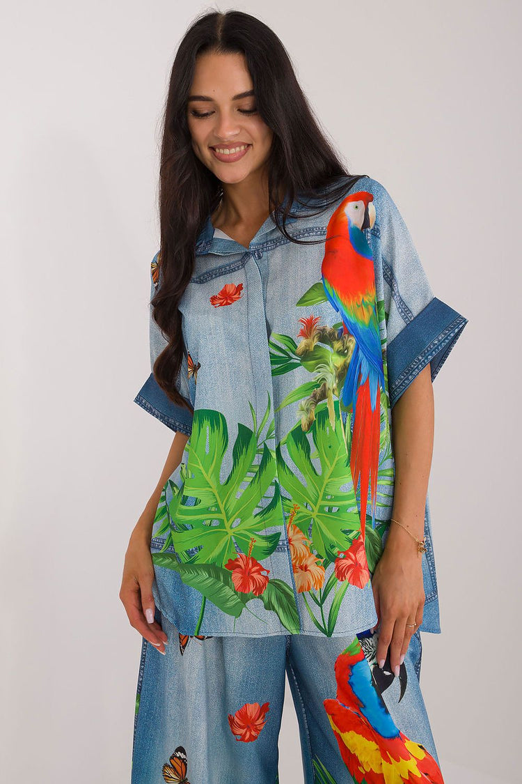  Koszula z krótkim rękawem model 198371 Italy Moda 